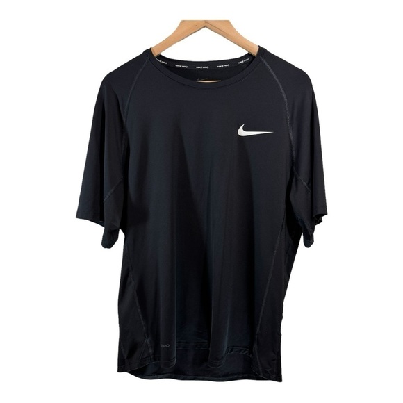 Nike Pro Short Sleeve Dri-Fit Teen in Black - Picture 1 of 6